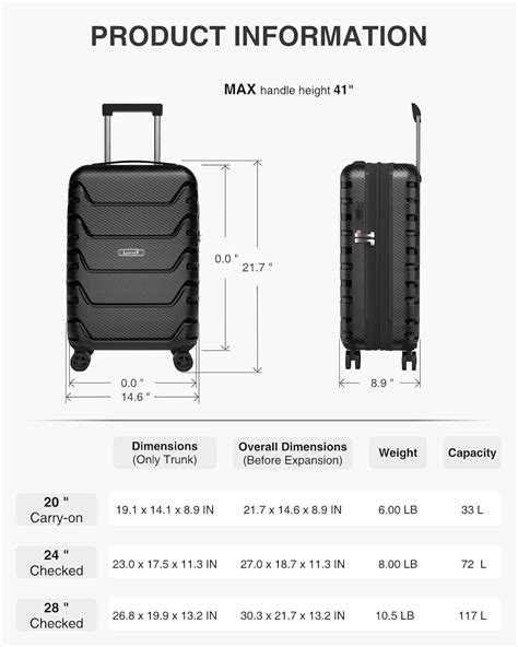Buy LUGGEX Carry On Luggage 22x14x9 Airline Approved - PP Hard Sided ...