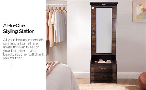 Haryana Mart Antique Engineered Wood Dressing Table with Mirror and ...