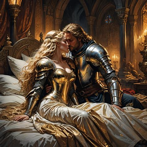 Sir Lancelot with Queen Guinevere : r/aiArt
