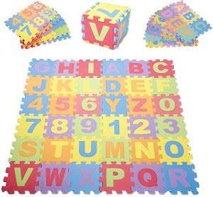 VC ICONIC Alphabet Interlocking Puzzle Mat Tiles ABC and Digits ...