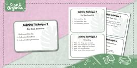 Breathing Technique Cards | Therapeutic Classroom | Botanical