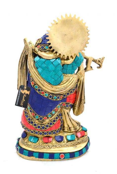 Buy Brass Radha Krishna Gemstone Showpiece Brass Showpiece Online at ...