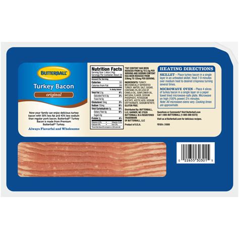 Calories In Butterball Low Fat Turkey Bacon And Nutrition, 40% OFF