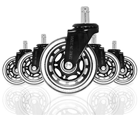 Buy Finnhomy Office Chair Caster 3'' Wheels Replacement Set Of 5 Gaming ...