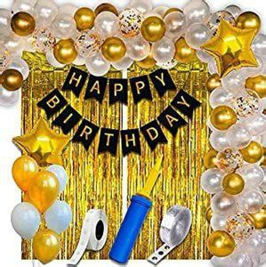 Magic Balloons Printed Happy Birthday Decoration kit Combo - 41 Pcs for ...