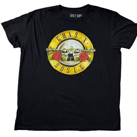 Guns N’ Roses Official Logo Graphic Band T-Shirt in B… - Gem