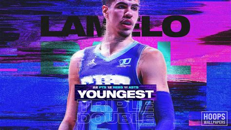 Download Lamelo Ball In Action During An Nba Game. Wallpaper ...