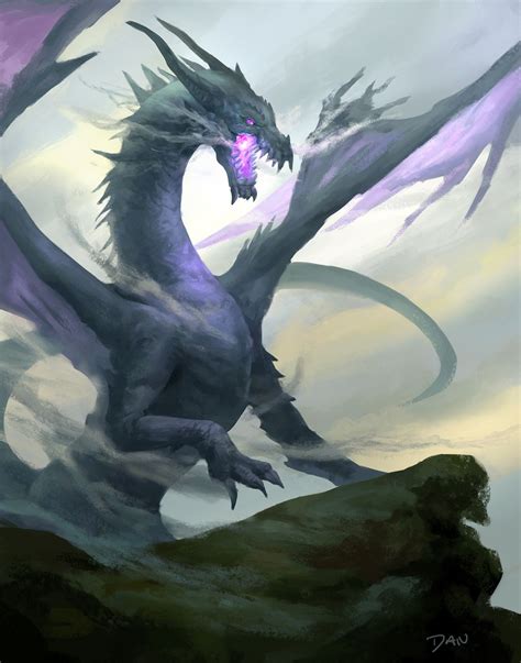ArtStation - Doodle purple dragon :), Daniel Lee Dark Fantasy Art ...