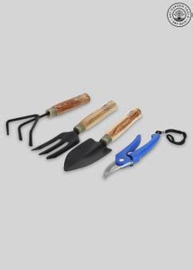 AGT Tool Set Big Trowel, Hand Fork, Hand Rake & Pruner/Cutter for ...