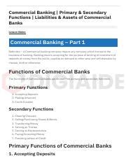 Commercial Banking and Function Class 12th 的图像结果