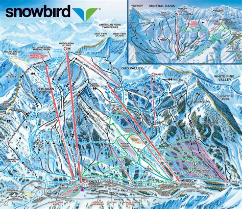 Snowbird Ski Map - skiflicks.com