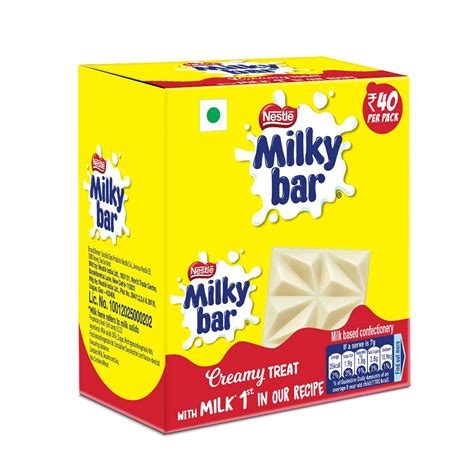 Nestle MILKYBAR Creamy White Chocolate Tablet – 42g Triangle Bar, 588 g ...