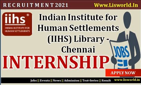 Internship at Indian Institute for Human Settlements (IIHS) Library ...