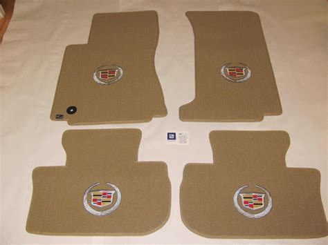 Lloyd 4 Piece Floor Mat Set 2008-2013 Cadillac CTS crest logo on 4 tan ...