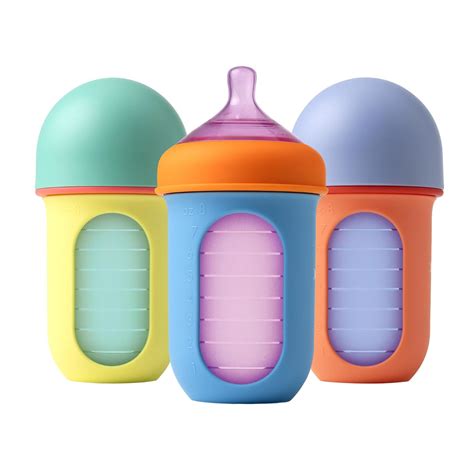 Amazon.com : Boon Nursh Bottles - Silicone Baby Bottles Help Ease Colic Symptoms - Formula and ...