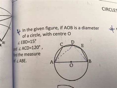 In the given figure , if aob is a diameter of a circle , with centre o ...
