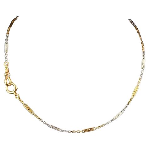 Antique Solid 18 Carat Gold and Platinum Pocket Watch Albert Chain and Tbar For Sale at 1stDibs ...