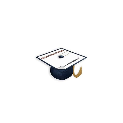 Buy Blank White Adhesive Grad Hat Topper Sticker - Easy to use ...