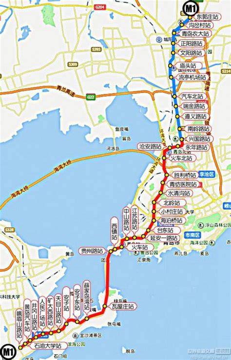 青岛地铁1号线规划图_青岛地铁1号线规划图高清图片