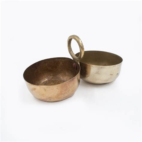 Buy Bowls | Brass Double Bowl | Shop at The Purple Turtles — The Purple ...
