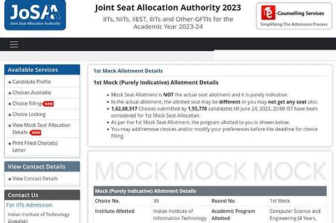 JoSAA Mock Seat Allotment 2023 Download Link Activated | CollegeDekho
