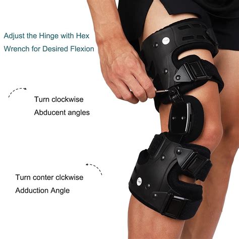 Komzer OA Unloader Knee Brace - Adjustable ROM Stabilization for Arthritis Joint Pain - Black ...