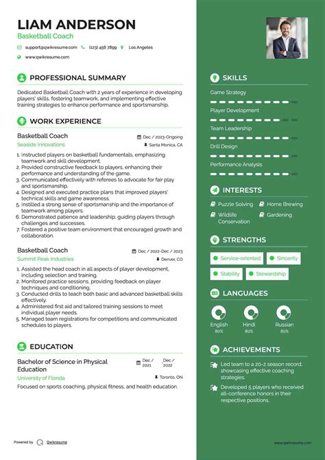 10+ Basketball Coach Resume Samples & Templates for 2025