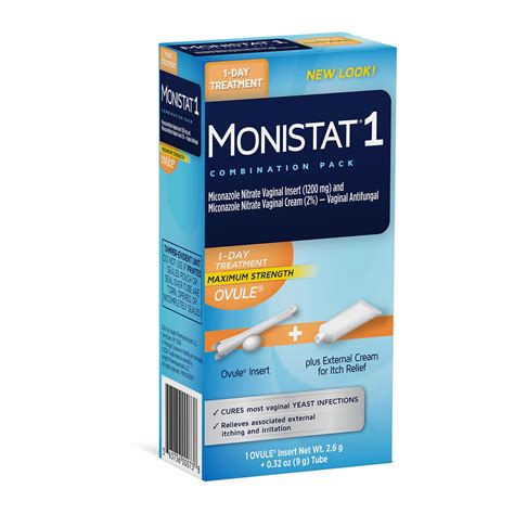 Monistat1 Day Yeast Infection Treatment For Women 1 Miconazole Ovule ...