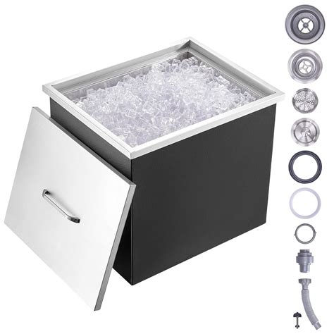 Buy VEVOR Drop in Ice Chest, 21" L x 17" W x 18" H Stainless Steel Ice ...