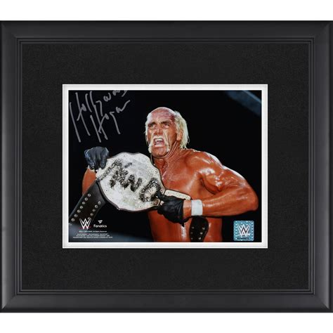 Hulk Hogan WWE Autographed Framed 8" x 10" Holding New World Order ...