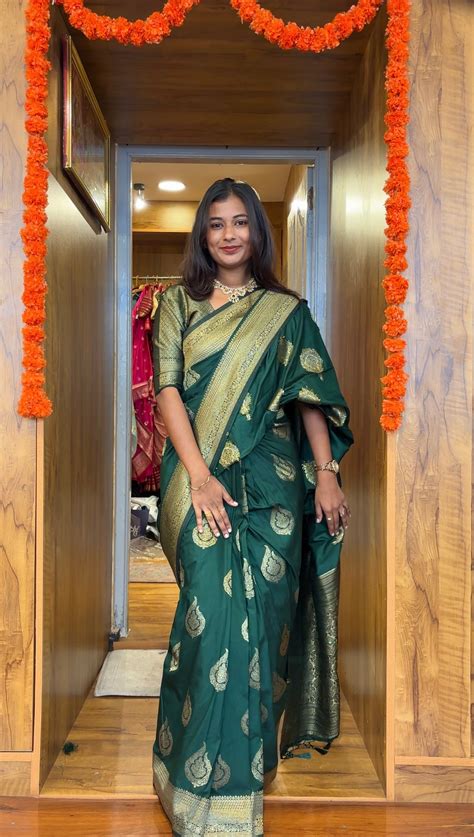 banarasi satin saree – Kruthika Designer Studio