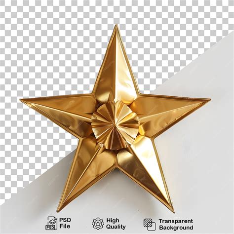 Premium PSD | 3d gold star png with transparent background