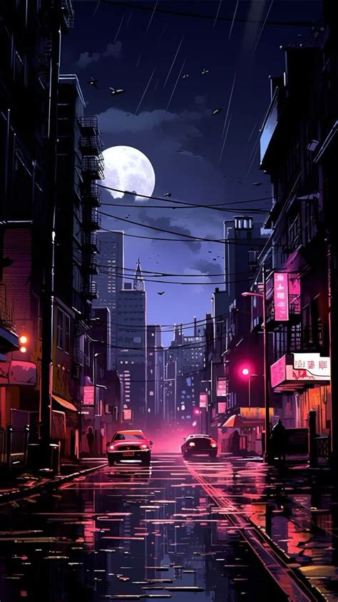 Rain Night City 的图像结果