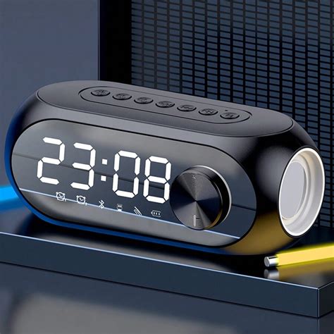 Despertador digital com alto-falante Bluetooth, despertador duplo para ...