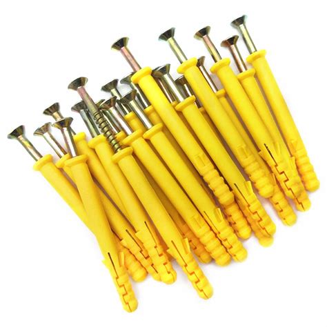 Ribbed Plastic Drywall Anchor Kit with Self-Tapping Screws - Self ...