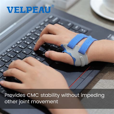 Buy VELPEAU Thumb Support Brace - CMC Joint Stabilizer Orthosis, Spica ...