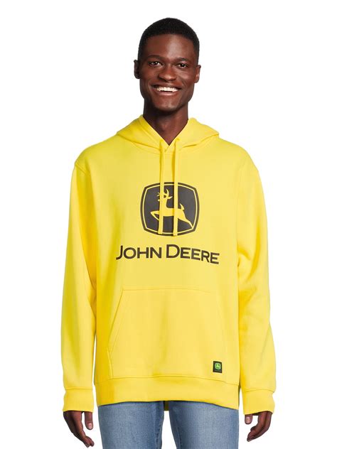 John Deere Men’s and Big Men’s Graphic Logo Fleece Pullover Fleece ...