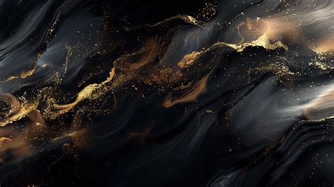 Opulent Black And Gold Flowing Pattern [1920x1080] : r/wallpapers
