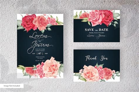 Roses invitation design Images - Free Download on Freepik