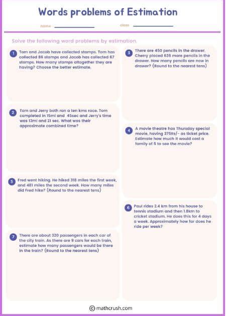 Estimation Worksheet 的图像结果