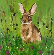 Image result for Baby Rabbit Painting