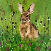 Image result for Folk Art Rabbit Paintings