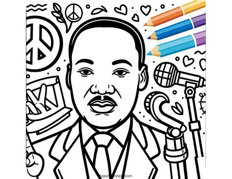 Martin Luther King Day Coloring Pages for Kids - Happy Toddler Playtime