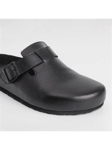 Buy NoStrain Mens Mule Cork With An Adjustable Buckle - Black Online