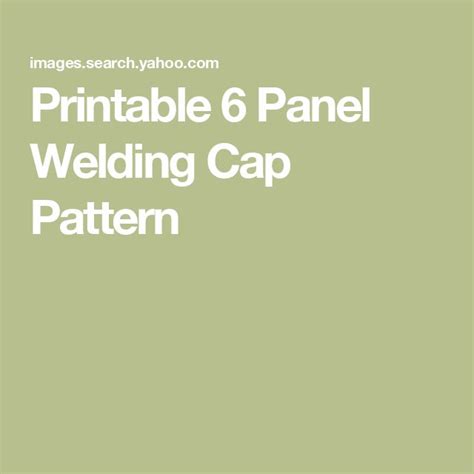 Image result for Welding Cap Pattern Printable
