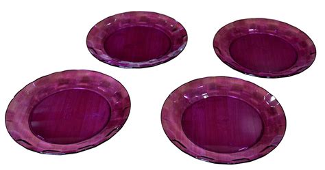 Buy Tupperware Polypropylene Prism Desert Plate (Set of 4) - Purple ...