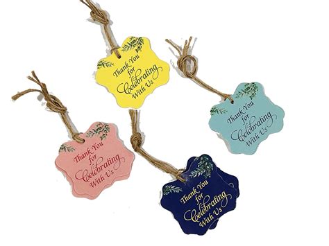 ImpressiveWorks Thank You Gift Tags Labels with String/Tagsfor Presents ...