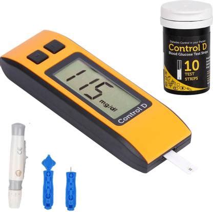 Control D Digital Sugar Testing Glucose Monitor Machine with 10 Strips ...