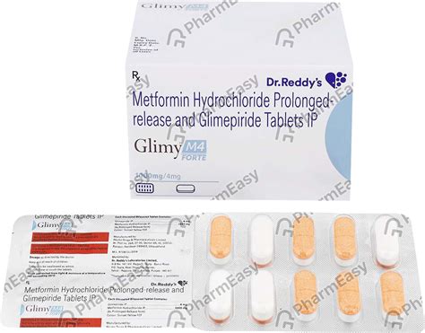 Glimy M 4mg Forte Strip Of 10 Tablets: Uses, Side Effects, Price ...