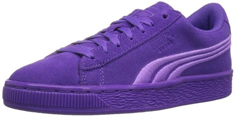 Buy PUMA Girls' Suede Classic Badge Jr Sneaker, Electric Purple, 7 M US ...